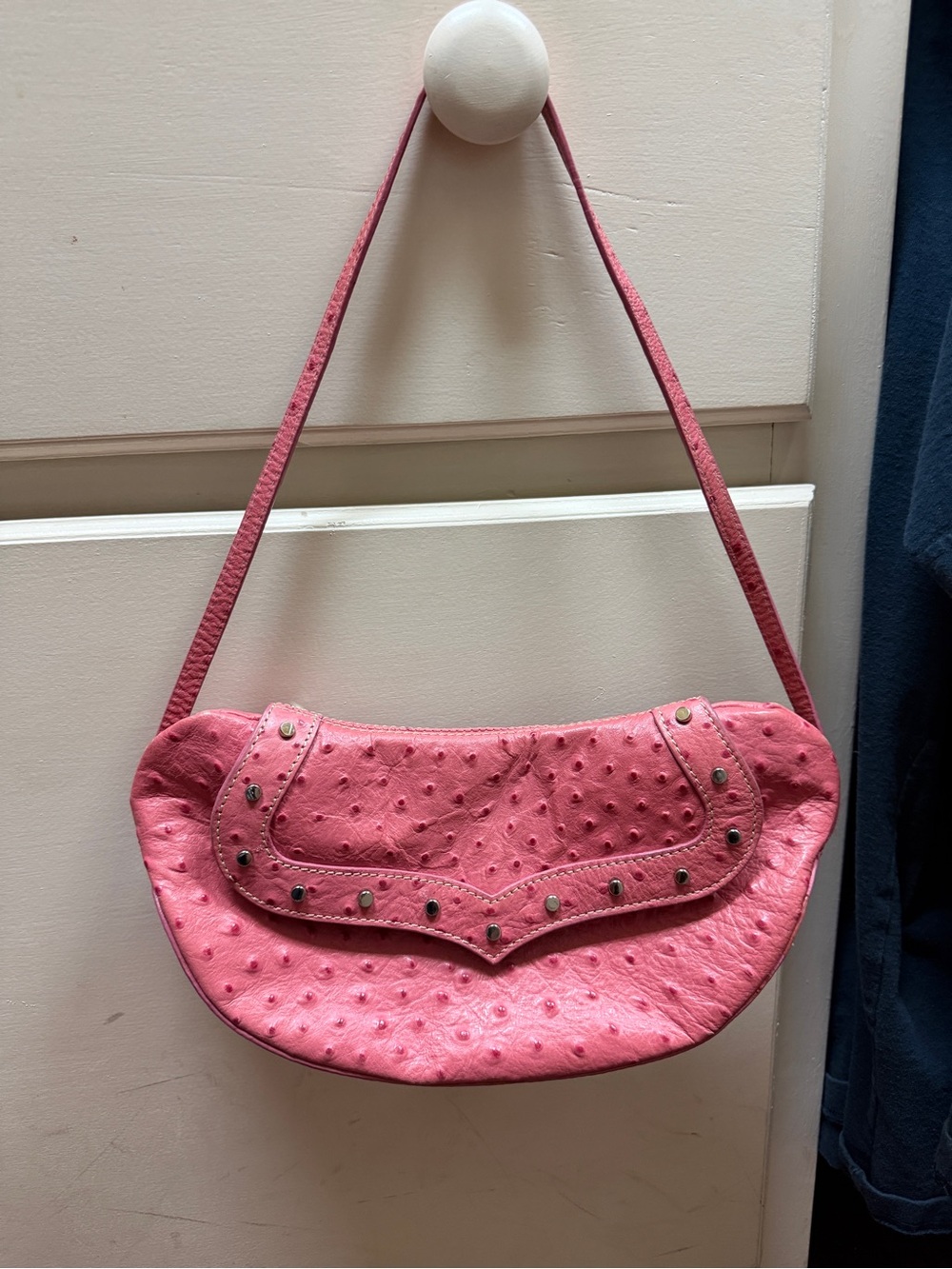 Pink Studded Mini Shoulder Bag